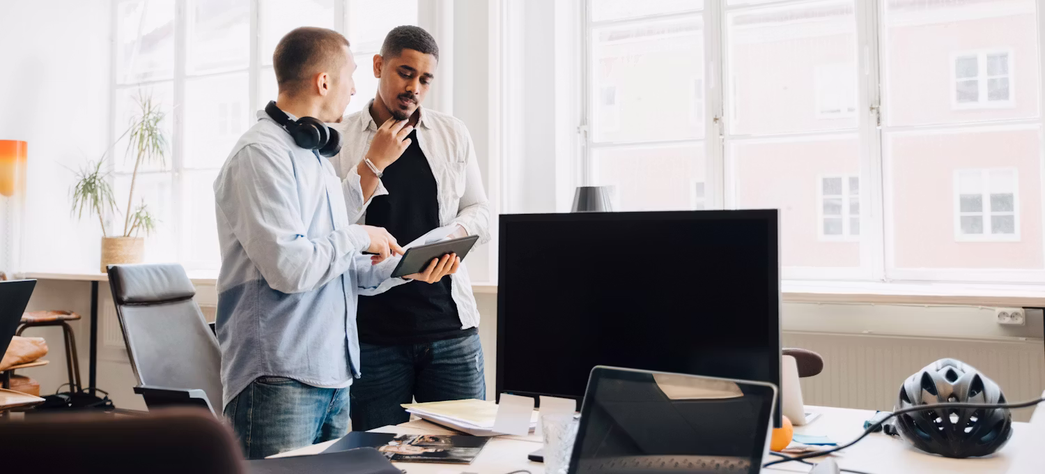 IT support agent assisting a customer via headset