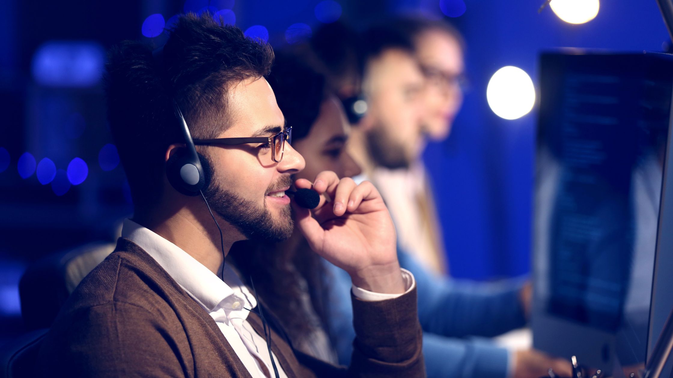 After-hours technical support team assisting customers